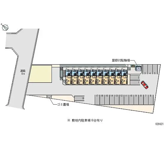 ★手数料０円★函館市北美原１丁目　月極駐車場（LP）